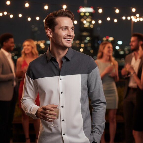 EXPRESS MENS Classic Fit Shirt Long Sleeve Small - Picture 6 of 6